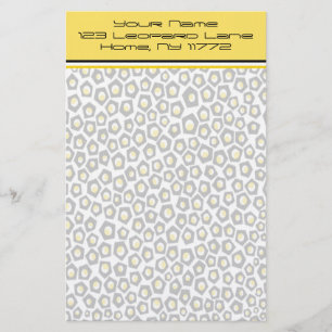 Geometrischer Leopard-persönliches Briefpapier