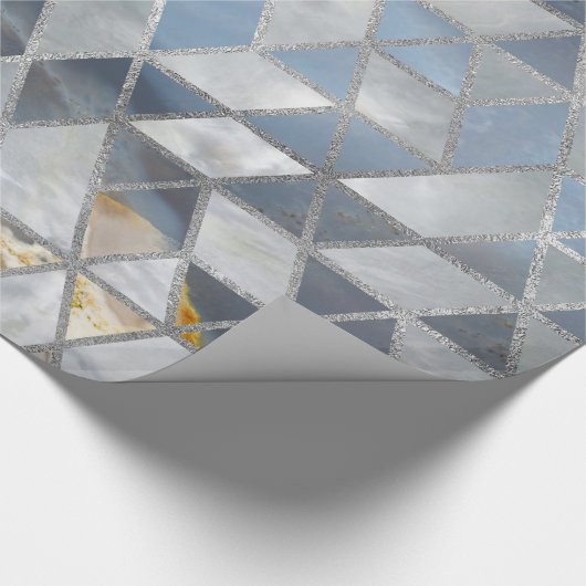 Geometrischer lichtdurchlässiger Achat und Geschenkpapier (Ecke)