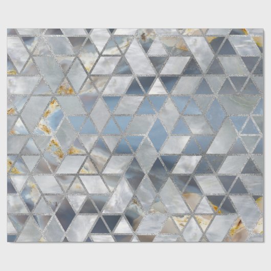 Geometrischer lichtdurchlässiger Achat und Geschenkpapier (Flach)