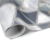 Geometrischer lichtdurchlässiger Achat und Geschenkpapier (Rolleneckpunkt)