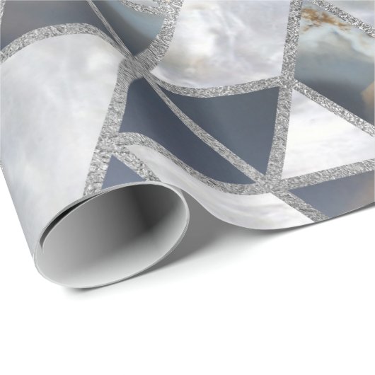 Geometrischer lichtdurchlässiger Achat und Geschenkpapier (Rolleneckpunkt)