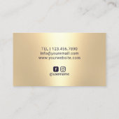 Geometrischer Lila- & Goldhaar-Stylist Schönheitss Visitenkarte (Rückseite)