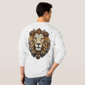 Geometrischer Lion Kaleidoskop-T - Shirt - optisch (Schwarz voll)