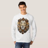 Geometrischer Lion Kaleidoskop-T - Shirt - optisch (Vorne ganz)