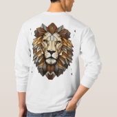 Geometrischer Lion Kaleidoskop-T - Shirt - optisch (Rückseite)