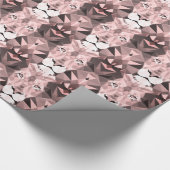 Geometrischer Lion-Kopf der Rose Geschenkpapier (Ecke)