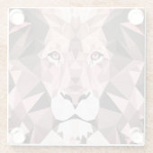 Geometrischer Lion-Kopf der Rose Glasuntersetzer (Rückseite)