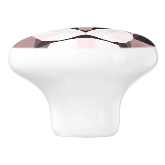 Geometrischer Lion-Kopf der Rose Keramikknauf (Seitenansicht)