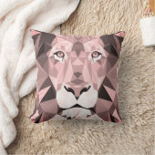 Geometrischer Lion-Kopf der Rose Kissen (Decke)