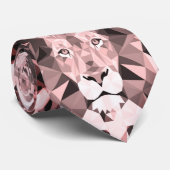 Geometrischer Lion-Kopf der Rose Krawatte (Gerollt)
