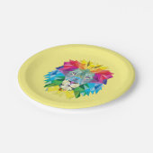 Geometrischer Lötkopf Pappteller (Schrägansicht)