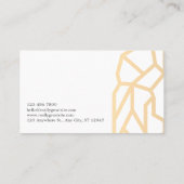 geometrischer Löwe minimalistisch modern einfach Visitenkarte (Rückseite)