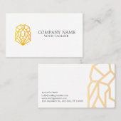 geometrischer Löwe minimalistisch modern einfach Visitenkarte (Vorne/Hinten)