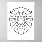 Geometrischer Löwe Poster (Vorne)
