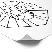 Geometrischer Löwe Poster (Ecke)