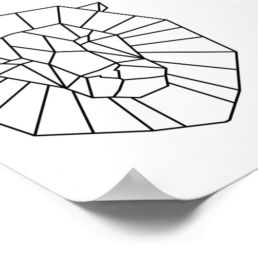 Geometrischer Löwe Poster (Ecke)