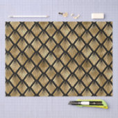 Geometrischer Lüfter für Gold und Schwarz Art Deco Seidenpapier (Handwerk)