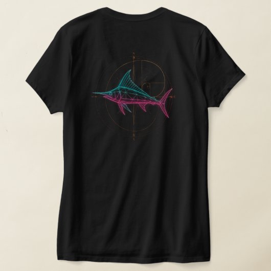 Geometrischer Marlin T-Shirt (AblageHinten)