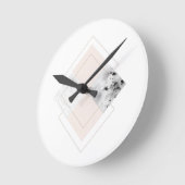 Geometrischer Marmorentwurf Runde Wanduhr (Winkel)