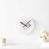 Geometrischer Marmorentwurf Runde Wanduhr (Zuhause)