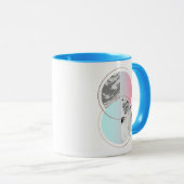 Geometrischer MarmorScandi Entwurf Tasse (VorderseiteRechts)