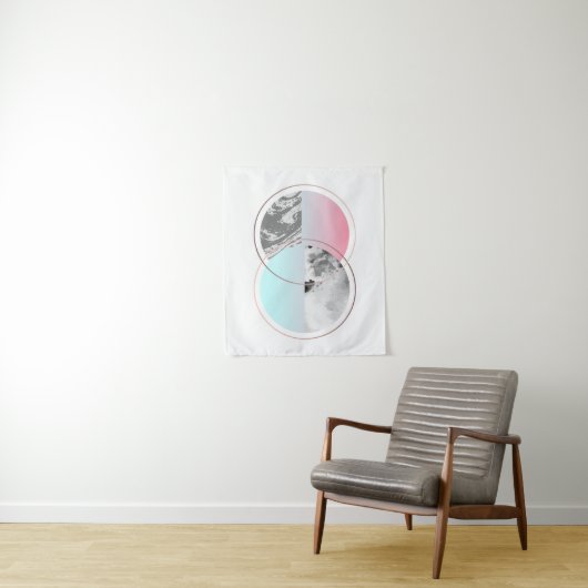 Geometrischer MarmorScandi Entwurf Wandteppich (Beispiel)