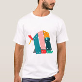Geometrischer mechanischer T - Shirt (Vorderseite)