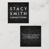 Geometrischer metallischer Hintergrund Quadratische Visitenkarte (Vorne/Hinten)