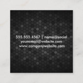 Geometrischer metallischer Hintergrund Quadratische Visitenkarte (Rückseite)