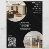 Geometrischer minimalistischer Flyer für reales An (Hinten)