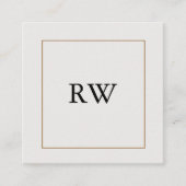 Geometrischer Minimalistischer Monogramm-Grafikdes Quadratische Visitenkarte (Vorderseite)