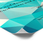 Geometrischer Mitarbeiter des Monatsscheins Poster (Ecke)