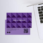 Geometrischer moderner, fett Abstrakter QR-Code Li Visitenkarte