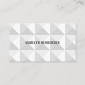 Geometrischer, moderner, fett weißer QR-Code Visitenkarte (Vorderseite)