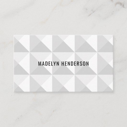 Geometrischer, moderner, fett weißer QR-Code Visitenkarte (Vorderseite)