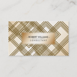 Geometrischer, moderner Gold-Imitat Beruflicher Gl Visitenkarte
