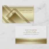 Geometrischer, moderner Gold-Imitat Beruflicher Gl Visitenkarte (Vorne/Hinten)