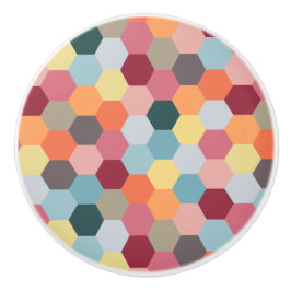 Geometrischer, moderner Hexagon-Muster-Keramik Keramikknauf