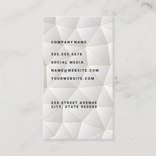 Geometrischer moderner Hintergrund Visitenkarte (Rückseite)