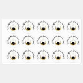 Geometrischer Mond, handgefertigt mit dem Produktl Etiketten