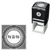 Geometrischer Monogramm-Selbstfärbestempel Permastempel (Beispiel)