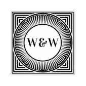 Geometrischer Monogramm-Selbstfärbestempel Permastempel (Design)