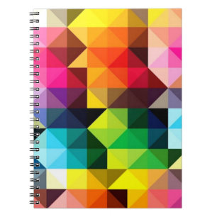 Geometrischer Muster-Vektor bunt Notizblock
