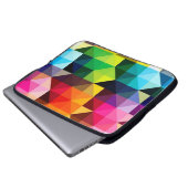 Geometrischer Muster-vektorbunte Laptop-Hülse Laptopschutzhülle (Vorne Knopf)