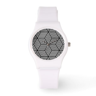 Geometrischer Musterkunstentwurf Armbanduhr