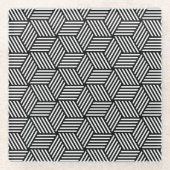 Geometrischer Musterkunstentwurf Glasuntersetzer (Vorderseite)