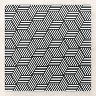 Geometrischer Musterkunstentwurf Glasuntersetzer