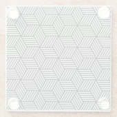 Geometrischer Musterkunstentwurf Glasuntersetzer (Rückseite)