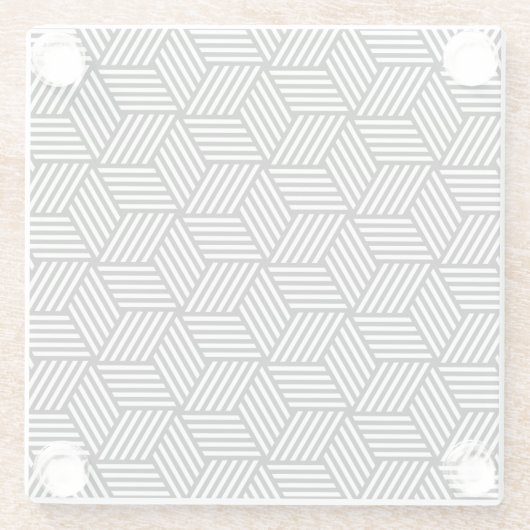 Geometrischer Musterkunstentwurf Glasuntersetzer (Rückseite)