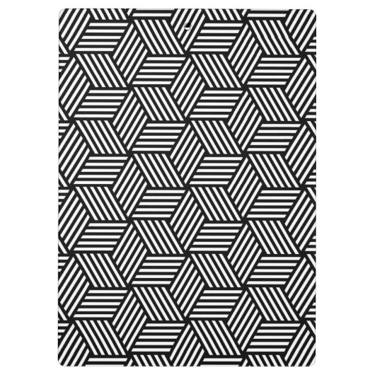 Geometrischer Musterkunstentwurf Klemmbrett (Rückseite)